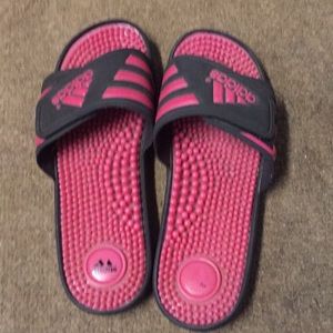 Adidas slides.
